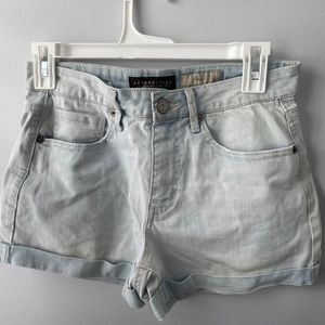 High waisted jean shorts